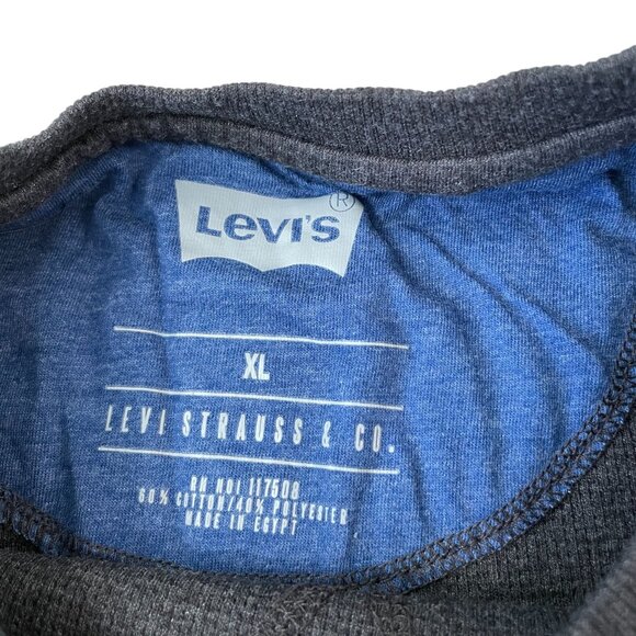 Levi's Thermal Shirt Men's Size XL Gray Waffle Knit 3-Season Warm-Up Red Tab - Picture 2 of 5